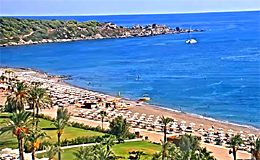 Родос. Пляж и набережная у отеля Rodos Palladium (Греция)