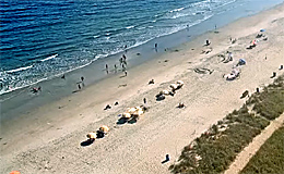 Миртл-Бич. Пляж и аквапарк у отеля Crown Reef Beach Resort (Южная Каролина, США)