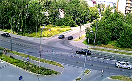 Камера онлайн Петрозаводск. Улица Правды, улица Промышленная