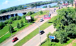 Веб камера Канск. Мост через реку Кан (Красноярский край)
