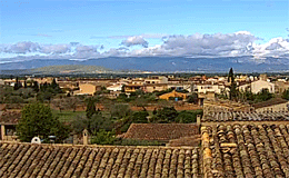 Альгаида, Мальорка, Панорама города (Балеарские острова, Испания).