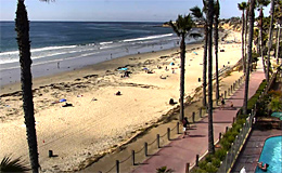 Набережная и пляж у отеля Pacific Terrase (Калифорния, США)