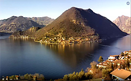 Озеро Изео в районе Брешиа (Италия)