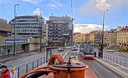 Прага. Поездка по городу на техническом трамвае (Чехия)